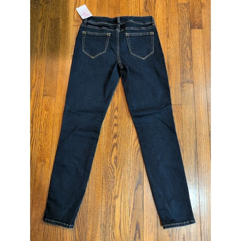 Maurices Womens Dark‎ Wash Skinny Stretch Jegging Jeans M Short Low Rise Denim